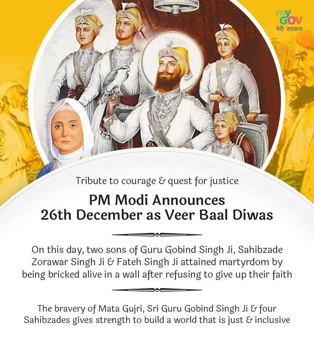 COMMEMORATION OF VEER BAAL DIWAS ON 26TH DECEMBER 2022 :: Consulate General  of India Birmingham